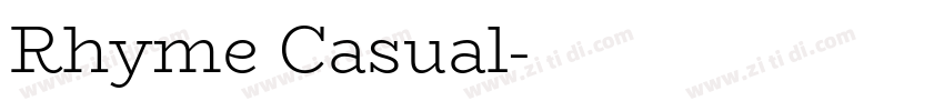 Rhyme Casual字体转换